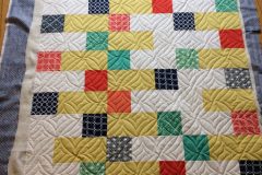 41" x 58" Modern Charms
Kristin B.
"Square Spiral" panto
2017 Client Quilt