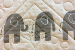 44" x 55" Modern Elephant Baby Quilt detail
Holly P.
Chevron and loops custom quilting
2018 Custom Client Quilt