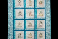 51" x 63" Hand embroidered snowglobe quilt
Jolene L.
Custom Quilted
2017 Custom Client Quilt
Picture from Vermont Quilt Festival (She won ribbons!)