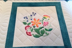 97" x 93" Embroidered Flowers Detail
Kathy T.
Custom Quilted
2017 Custom Client Quilt
