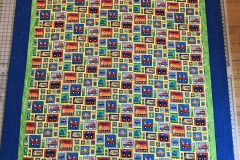 52" x 64" Vehicle Quilt
Pieced by Charlotte P.
Handguided "Quirky" panto
2018 Client Quilt