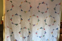 43" x 43" Pecking Order
Pieced by Kristin B.
Handguided Daisy Meander
2018 Client Quilt