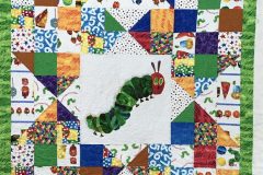 51" x 60" Very Hungry Catipillar 
Pieced by Carol S.
Light Custom and Loopy meander
2018 Client Quilt