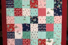 37" x 49" Nautical Charms QuiltPieced by Terry P"Starfish" E2E2018 Client Quilt