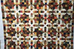 71" x 85" Fall QuiltPieced by Jan F."Autumn Wind" E2E2018 Client quilt