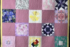 Sampler Quilt 61" x 75"Pieced by Judy Barry"Damask Lite" E2E2018 Client Quilt