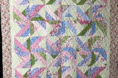 Trade Winds 54" x 69"Pieced by Donna A."Flamingo Sunset" E2E2018 Client Quilt