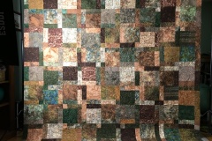 95" x 95" Earth tone batik