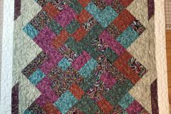 Fat Quarter Quilt 47" x 60"Pieced by Teresa G.Meander 2 Revised E2E2018 Client Quilt