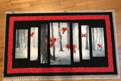 Cardinal WallhangingPieced by Teresa G.E2E "Leaves and Berries"2019 Client Quilts