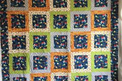 67" x 91" Construction quilt (Minky Back)Pieced by Lorna A.E2E "Quirky"2019 Client Quilt