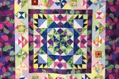 Aunt Lucys SamplerPieced by Sue PCustom Client quilt 2019, mix handguided and digital