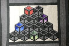 62" x 73" Cube of LifeQuilters Common Class Patrice D.Pieced by Susan D.2019 Custom Client Quilt
