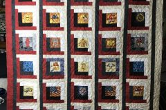 62" x 85" Fireman QuiltPieced by Teresa G.E2E "Star Spangled Banner E2E"2019 Client Quilt