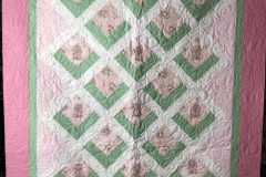 53" x 66" Little Girl quiltPieced by Janine B.E2E "Splash of Love"2019 Client Quilt