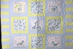 43" x 43" Baby Animal Panel QuiltPieced by Janine B.E2E "Whisper"2019 Client Quilt