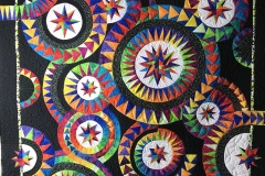 51" x 51" Enchanting Stars Sue P. Custom Quilted 2019 Client Quilt