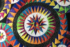 51" x 51" Enchanting Stars Sue P. Custom Quilted 2019 Client Quilt