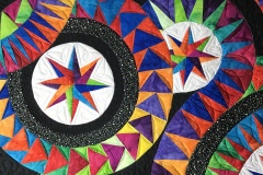 51" x 51" Enchanting Stars Sue P. Custom Quilted 2019 Client Quilt