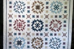 Calico Carpenter Star BOMElaine F. "Chantay" E2E 2019 Client Quilt