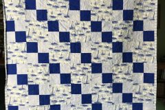 55" x 72" Sailboat Quilt
Donna A. 
"Anchors" E2E 
2019 Client Quilt