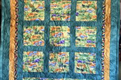 39" x 44" Baby Safari 
Susan B. 
"Safari Clouds" E2E 
2019 Client Quilt