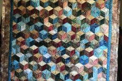 40" x 51" Tumbling Blocks
Janet R. (Hand pieced!)
Custom Quilted
2019 Custom Client Quilt