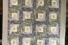 45" x 54" Log Cabin
Terry P. 
"Whisper" E2E 
2019 Client Quilt