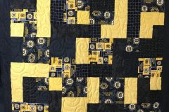 40" x 50" Bruins Yellow Brick RoadJanine B "Quirky" E2E 2019 Client Quilt