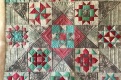 2017-2018 Alternate colorway BOM Quilter's CommonHand Dyed fabrics and custom quilted2019 Personal Quilt (still trying to come up with binding fabric)