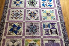 North Parish Quilters Block Swap quilt 2016-2017?Harmony Pantographpersonal quilt, donated to Hole in the Wall camp